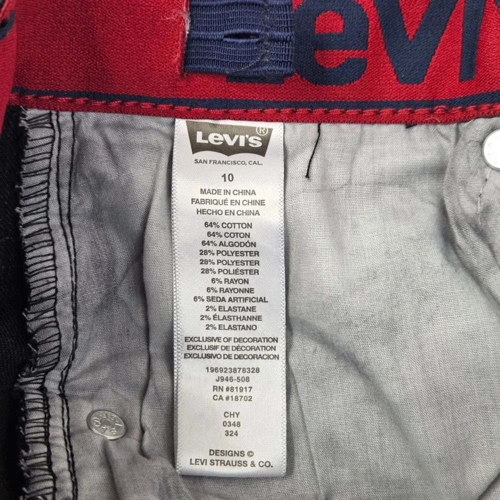 Levi's‎ Jeans Boys Size 10 Black Slim Fit 511 Good ADJ Waist
